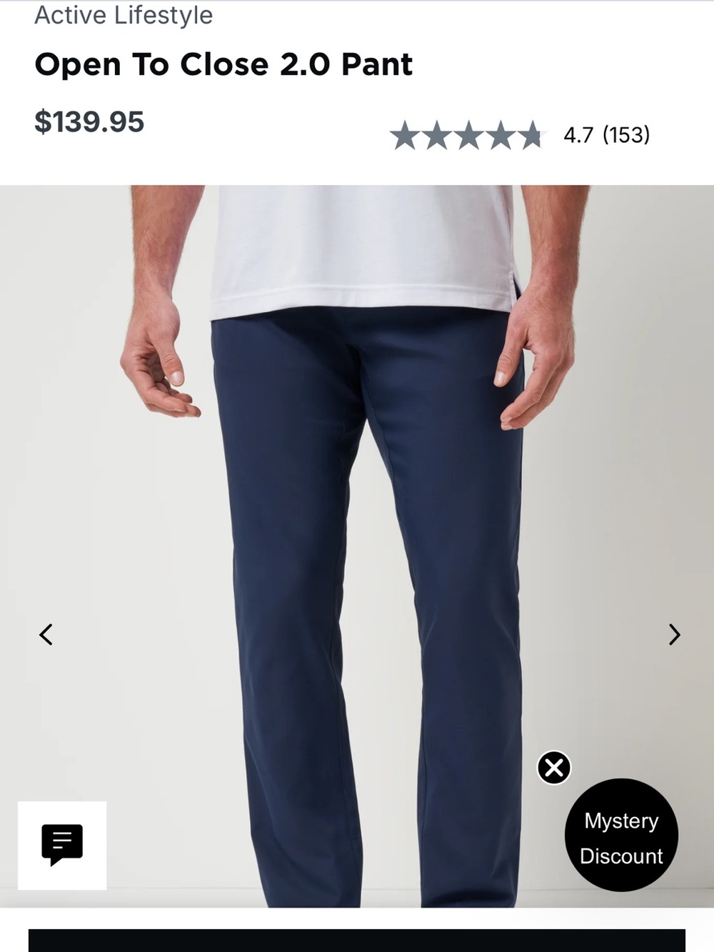 Travis Mathew Navy Slim Chino Pants